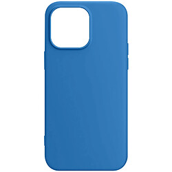 Avizar Coque pour iPhone 15 Pro Silicone Premium Semi rigide Finition Mate Douce Bleu