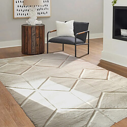 Acheter Thedecofactory CONFORTABLE CUBES - Tapis à relief cubes extra-doux blanc 160x230