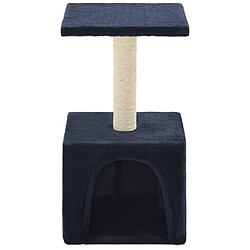 Avis vidaXL Arbre à chat avec griffoir en sisal 55 cm Bleu foncé