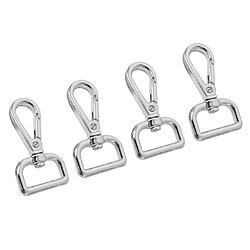 Acheter 4pcs crochets de pince de homard pivotants accessoires crochet crochet queue 20mm argent