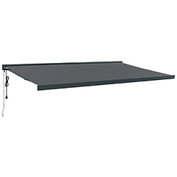 vidaXL Auvent rétractable anthracite 5x3 m tissu et aluminium