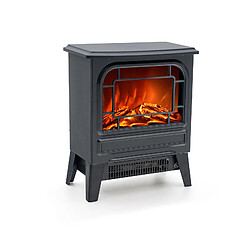 Cheminée Électrique 1950W Kekai Nebraska 35x21x44 cm Noir avec Simulation de Feu pour Intérieur