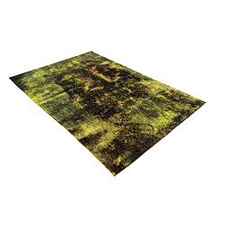 Vidal Tapis de laine 190x139 noir Vintage Royal