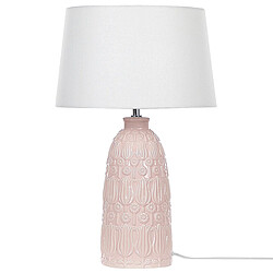 Acheter Beliani Lampe à poser en céramique rose ZARIMA