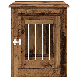 Avis vidaXL Meuble de cage chiens vieux bois 55x75x65 cm bois d'ingénierie