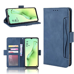 Etui en PU retourner avec support bleu pour votre Oppo A8/A31 (2020)