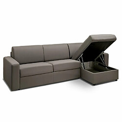 Inside 75 Canapé d'angle convertible MIDNIGHT gris silver express couchage 140 cm