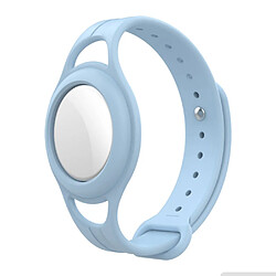 Coque en silicone Sangle anti-rayures pour bandes pour enfants bleu clair pour votre Apple AirTag