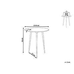 Avis Beliani Table d'appoint noir et doré WAIPU