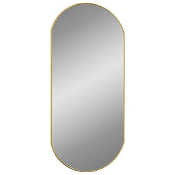 Maison Chic Miroir mural | Miroir Décoration pour Maison Salle de Bain Doré 90x40 cm Ovale -GKD14322