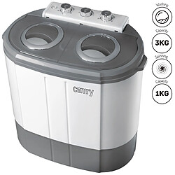 Portable Mini Machine à laver Camping Caravane 3Kg Spin Sèche-linge séchage, 190 , Blanc/Gris, Camry, CR 8052