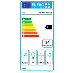 Table de cuisson aspirante induction 83cm 4 feux 7400w noir - PRF0179476 - ELICA