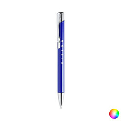 Totalcadeau Stylo en aluminium à mécanisme bouton - encre bleu Couleur - Vert pas cher