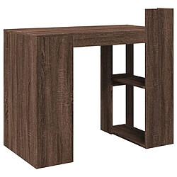 Acheter Helloshop26 Bureau table poste de travail meuble d'ordinateur informatique étude chêne 103,5 x 56,5 x 94 cm bois d'ingénierie brun 02_0023606