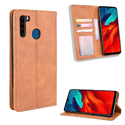 Etui en PU style vintage marron pour votre Blackview A80 Pro