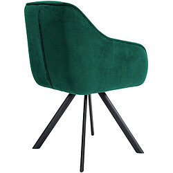 Decoshop26 Chaise de salle à manger x1 design moderne confortable en velours vert piétement stable à quatre pieds en métal 10_0002336