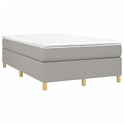 Maison Chic Lit adulte- Lit + matelas,Sommier à lattes de lit et matelas gris clair 120x190 cm tissu -GKD93930