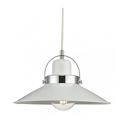 Luminaire Center Suspension Liden blanc et chrome poli 1 ampoule