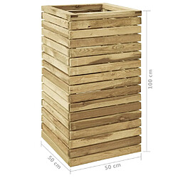 Acheter vidaXL Lit surélevé de jardin 50x50x100 cm Bois de pin imprégné