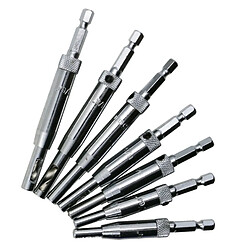 Wewoo 7 PCS / Set Portes Auto-centrage Charnière Tapper Core Foret Trou Perforateur Outils de travail du bois 5 / 64,7 / 64,9 / 64,11 / 64,13 / 64,1 / 4 pouces, 5 mm