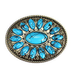 Cowboy Boucles de Ceinture à Pierre Turquoise Synthétique Accessoire Boho Indien Western