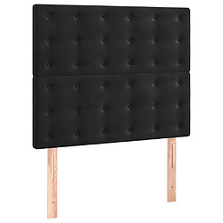 vidaXL Têtes de lit 2 pcs Noir 100x5x78/88 cm Velours