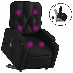 Maison Chic Fauteuil Relax pour salon, Fauteuil inclinable de massage Noir Similicuir -GKD24161