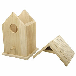 Rayher boîte 62291000 nichoir à oiseaux en bois fSC mix credit 12 5 x 10 x 17 cm 2 pièces