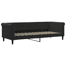 vidaXL Lit de repos sans matelas noir 80x200 cm velours