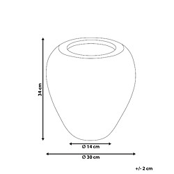 Avis Beliani Vase décoratif SKIONE fait à la main Céramique 34 cm Marron clair