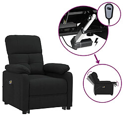 vidaXL Fauteuil électrique de massage Noir Tissu