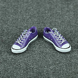 Acheter 1/6 Chaussures En Toile à Lacets Baskets à Talons Plats Pour Figurine 12 `` Violet