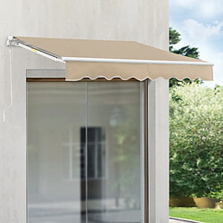 Avis Store Banne Bitonto avec Manivelle 300 x 250 cm Beige [en.casa]