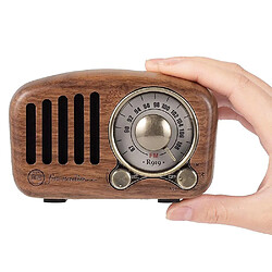 Universal R919 Récepteur radio rétro classique Portable Mini Wood FM SD MP3 Radio Stéréo Bluetooth Radio haut-parleur AUX USB Radio rechargeable