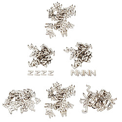 30 pcs en alliage d'argent lettre alphabet bricolage griffe rivets pour accessoires de couture J