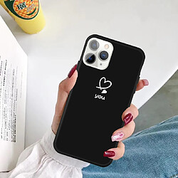 Acheter Wewoo Coque Pour iPhone 11 Pro Love-heart Letter Pattern Colorful Frosted TPU Phone Housse de protection Noir