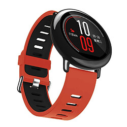 Bracelet en silicone deux tons bracelet de montre rouge noir pour votre Xiaomi Huami Amazfit