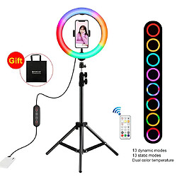 Yonis Ring Light LED 26cm Avec Trépied et Télécommande