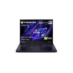 Portable Acer Predator Helios 16 PH16-72-92EX Intel Core i9-14900HX 32GB DDRS5 1ToSSD NVIDIA GeForce RTX4080 16'' WQXGA MiniLED 250Hz (Mate) Win11H