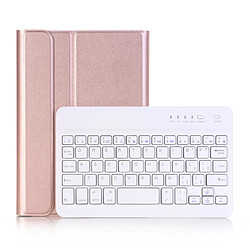 Wewoo Étui amovible en cuir pour clavier Bluetooth A05B 3.0 ultra-mince ABS iPad mini 5/4/3/2avec support Or rose