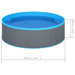 Acheter vidaXL Piscine à éclaboussures 350x90 cm Gris