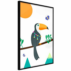 Paris Prix Affiche Murale Encadrée Fairy-Tale Toucan 20 x 30 cm Noir