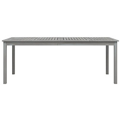 Avis Maison Chic Table de jardin | Table d'extérieur Gris 200x100x75 cm Bois d'acacia solide -GKD47627