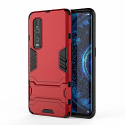 Coque en TPU Hybride 2 en 1 avec béquille rouge pour votre Oppo Find X2 Pro