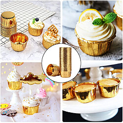 50x étuis à Gâteaux En Aluminium Cupcake Muffin Paper Cups Cups Wrappers Gold pas cher