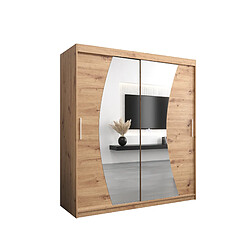 Abiks Meble Armoire Wave à portes coulissantes 200/180/62 2 portes (artisan/artisan)