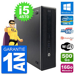 PC HP ProDesk 600 G1 SFF Intel i5-4570 RAM 16Go Disque 500Go Windows 10 Wifi - Occasion