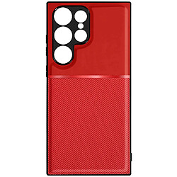 Avizar Coque pour Samsung Galaxy S24 Ultra Rigide Contour souple Antichoc Rouge