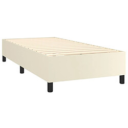 Avis vidaXL Cadre de lit sans matelas crème 90x190 cm similicuir