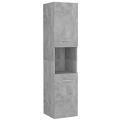 Maison Chic Armoire de salle de bain,Meuble de rangement,Meuble haut Gris béton 30x30x130 cm Aggloméré -GKD742711